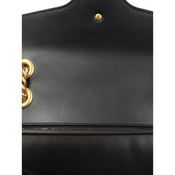 Gucci GG Marmont Quilted Small Shoulder Bag Leather Black - Picture 5 of 5